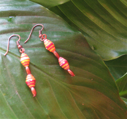 Beads of Java earring "Tops"